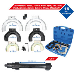 KS TOOLS Brilliant Federspanner-Satz, 15-tlg.  Aus- und Einbau von Federbeinen