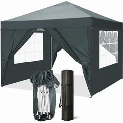 Pavillon 3x3/3x6m Wasserdicht Faltpavillon Pop Up Partyzelt Gartenzelt UV Schutz