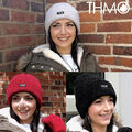 THMO - Damen Winter Warm Strick Mütze Beanie mit Thinsulate 3M 40 Gram Gefüttert