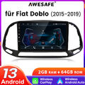 Autoradio 64GB Wireless Carplay Android 13 GPS NAVI DAB Für Fiat Doblo 2015-2019