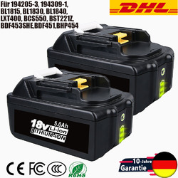 2 SET/ 5.5Ah Ersatz Akku Für Makita Li-ion BL1860 18V LXT400 BL1850 BL1830 LED