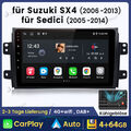 4+64GB Für SUZUKI SX4 Fiat Sedici Android 12 Autoradio CarPlay Navi GPS DSP DAB+