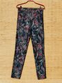 hübsche Hose MADELEINE Blumen Baumwollmix schwarz bunt stretch Jeans Gr. 36