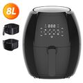 XXL Heißluftfritteuse 8L Fritteusen Friteuse Heißluft Air Fryer 1800W ohne Öl