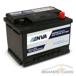 ENVA AUTOBATTERIE STARTERBATTERIE 62Ah 510A 12V ersetzt 54Ah 55Ah 60Ah 61Ah 65AhSOFORT EINSATZBEREIT-PREIS ENTHÄLT 7,50 € BATTERIEPFAND