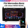 4+64G Android 12 GPS Navi Autoradio für Mercedes Benz MB A/B W169 W245 W639 VITO