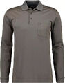 RAGMAN 540291 Herren Softknit-Poloshirt Gr. L Langarm Taupe UVP:59,90€ (R/1131)