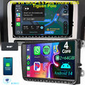 Android 14 Autoradio Carplay GPS DAB+ Für VW Golf 5 6 Plus Polo 6R Touran Tiguan