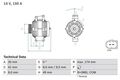 Bosch Generator 0986047240 für BMW E81 E87 E88 E82 E46 E90 E93 E92 E91 01-15