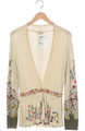 IVKO Strickjacke Gr. M Floral Folklore beige mehrfarbig Boho Blumenmuster