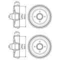 2X BOSCH 203,3mm BREMSTROMMELN HINTEN PASSEND FÜR RENAULT CLIO MODUS