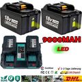 4X 18V 9000MAH Akku Für Makita BL1850 BL1830 LXT BL1860B Led Anzeige & Ladegerät