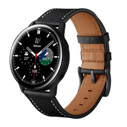 Leder Armband Für Samsung Galaxy Watch 4 5 6 7 FE 40 44mm 5 Pro 45mm 6 4 Classic