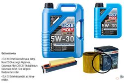 BOSCH Inspektionspaket 6L Liqui Moly Longtime High Tech 5W-30 für MINI Mini