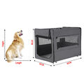 Hundebox faltbar S- XXXL Hundetransportbox Auto Transportbox Hundetasche Grau