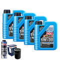 Motoröl 5W30 LIQUI MOLY Longtime High Tech 4L+BOSCH Ölfilter +Spülung