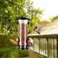 2 X Metall Vogel Samen Futterstation Premium Edelstahl Hängend Füttern Rohr 23cm