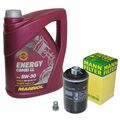 5 L MANNOL Energy Combi LL 5W-30 Longlife MANN Ölfilter Audi A4 A5 TT Q5