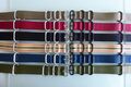 Zulu Strap Nylon Uhrband Rundringe Edelstahl matt o. schwarz 18, 20,22,24mm