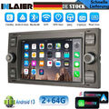 2+64G Android 13 Autoradio Carplay Navi Für Ford Focus Fiesta C S Max Transit