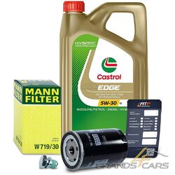 MANN-FILTER ÖLFILTER+5L CASTROL EDGE 5W-30 LL FÜR VW GOLF PLUS 5M 1.6# # # INKL. ÖLABLASS-SCHRAUBE MIT DICHTRING # # #