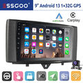 Android 13 WIFI Carplay Für Smart Fortwo 451 2011-15 Autoradio 32GB GPS Navi KAM