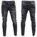 Herren Slim Fit Jeanshose Stretch Designer Hose Super Skinny  Denim  JEANS 37717