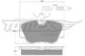 TOMEX Brakes Bremsbelagsatz, Scheibenbremse TX 10-381 für MERCEDES-BENZ