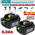 2X 8,0AH Für Makita 18 Volt  Ersatzakku BL1860 B LXT BL1850 BL1840 LED E