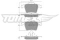 TOMEX Brakes Bremsbelagsatz Scheibenbremse TX 14-07 für VOLVO XC90 1 275 VAN AWD