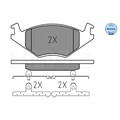 1x ORIGINAL® Meyle 025 208 8719 Bremsbelagsatz, Scheibenbremse Vorne, exkl.