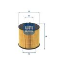 UFI 25.047.00 Ölfilter für Audi Skoda VW Seat A3 + Sportback Roomster 02-08