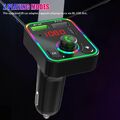 Wireless Bluetooth 5.0 Auto FM Transmitter Adapter USB AUX Freisprecheinrichtung