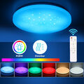 36W RGB LED Deckenleuchte Dimmbar Deckenlampe 40cm mit Fernbedienung Wohnzimmer