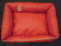 Hundebett Hundekorb Hundekissen Hundesofa Liegeplatz Kunstleder Korb Bett XL Rot