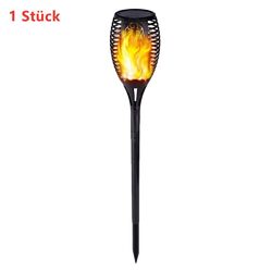 96 LED Solarleuchte Garten Beleuchtung Solar Licht Lampe Fackel Leuchte Flamme