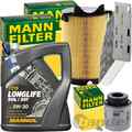 MANN INSPEKTIONSPAKET+5L MANNOL 504 5W-30 ÖL passend für VW GOLF 5 6 PASSAT TSI