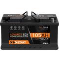 Autobatterie 105AH 12V EXAKT Auto Starter Batterie ersetzt 100Ah 95Ah 90Ah