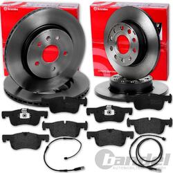 brembo BREMSSCHEIBEN+BELÄGE VORNE+HINTEN passend für BMW 1er F20 F21 2er F23 F22VA 284x22mm // HA 290x11mm // mit Warnkontakten