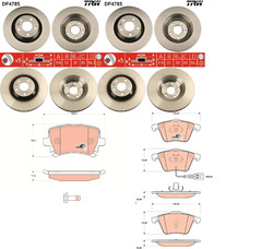 TRW BREMSSCHEIBEN + BELÄGE VORNE+HINTEN passend für AUDI TT 8J Coupe + RoadsterVA 340x30mm | HA 310x22mm | Bitte PR-Nummer beachten