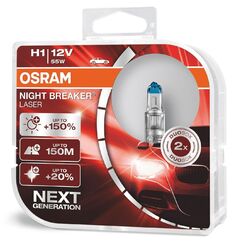 Osram Night Breaker Laser H1 Next Generation 12V 55W +150% P14.5s - 2 Stück