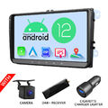 CAM+DAB+9" IPS Android 12 Autoradio GPS Navi CarPlay DSP Für VW Golf Passat Polo