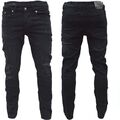 Franchi  Herren Jeans Hose  Stretch Jeanshose Regular Slim NEU Schwarz übergröße