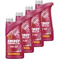 4x MANNOL 1 Liter 7917 Energy Formula C4 5W-30 Leichtlauf-Motoröl ACEA