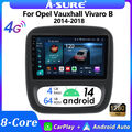 Android 14 4+64G CarPlay Autoradio GPS Navi RDS Für Opel Vivaro B Renault Trafic