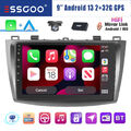 CarPlay Autoradio Android 13 Für Mazda 3 2010-2013 32G GPS Nav RDS WIFI DAB+ KAM