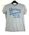 Tommy Hilfiger T-Shirt Herren Kurzärmelig Oberteil Shirt Grau Gr. L