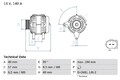 BOSCH 0 986 083 130 Lichtmaschine Generator 140A 14V für VW TIGUAN (5N) CC (358)