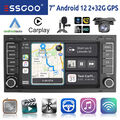 2+32G Android 12 Autoradio Carplay GPS RDS MIK Kam Für VW Touareg T5 Transporter