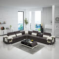 Ledersofa Sofa Couch Polster Wohnlandschaft Designer Ledersofa L Form Garnitur